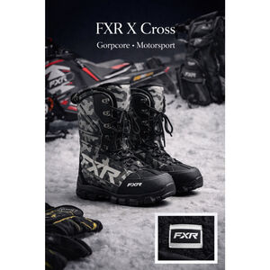 FXR X Cross Snowmobile Boots M 8 W 10 Winter Waterproof Insulated Trail Camo